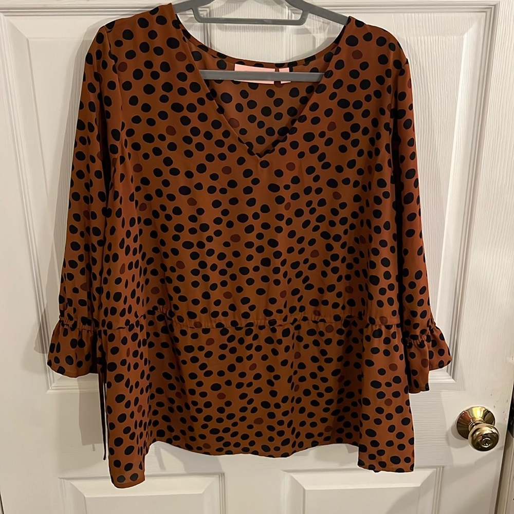 Brown and Black Top